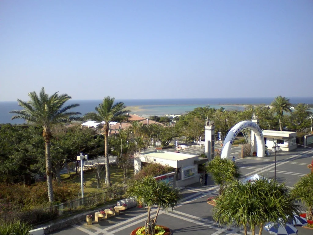 展望台から海洋博公園を望む