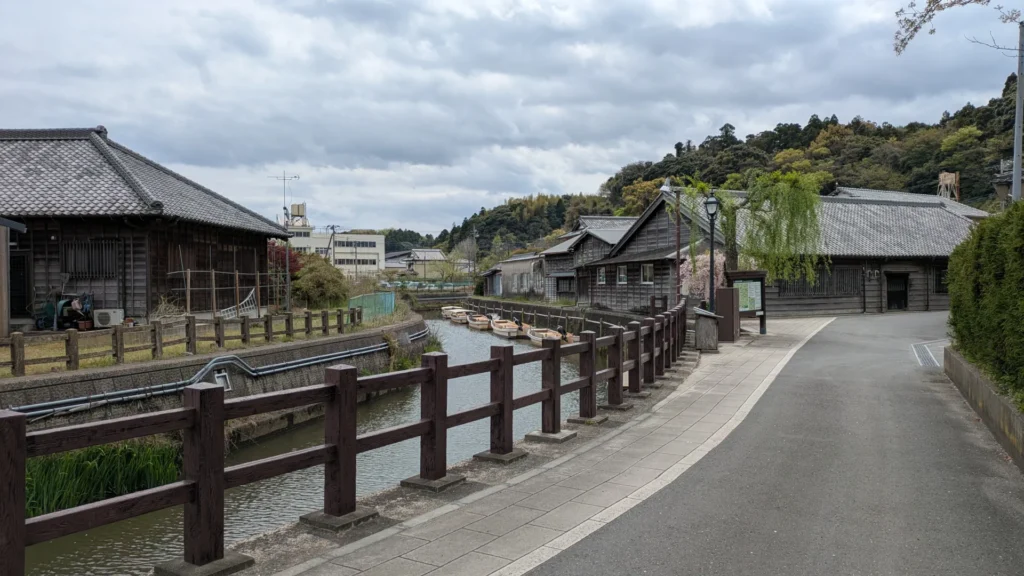 町並み保存地区の上流側の終点風景
